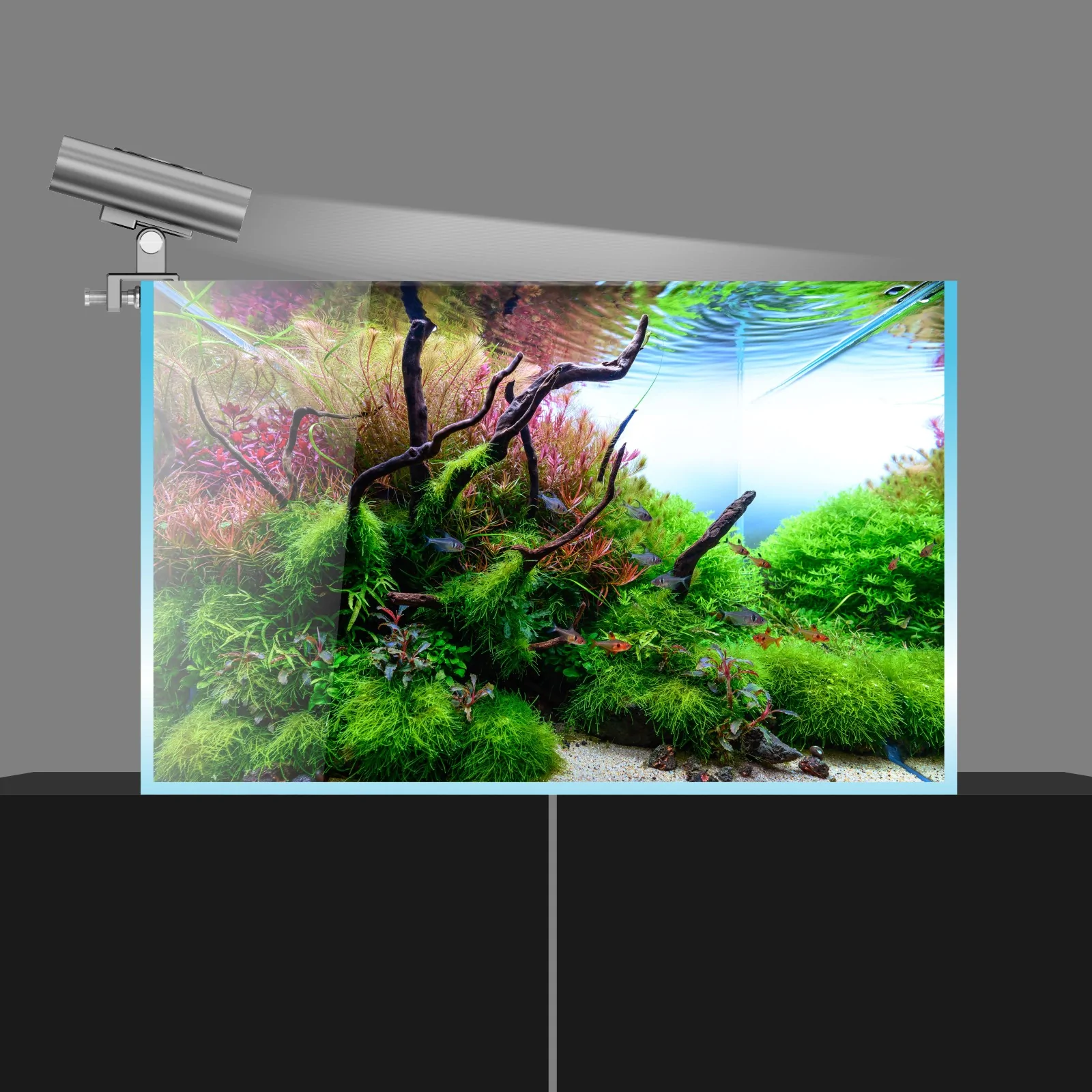 Ventilateur pour aquarium — refroidir l'eau par évaporation lors des fortes chaleurs Ventilateur aquarium - refroidir eau évaporation canicule oxygène crevettes silencieux réglable température été