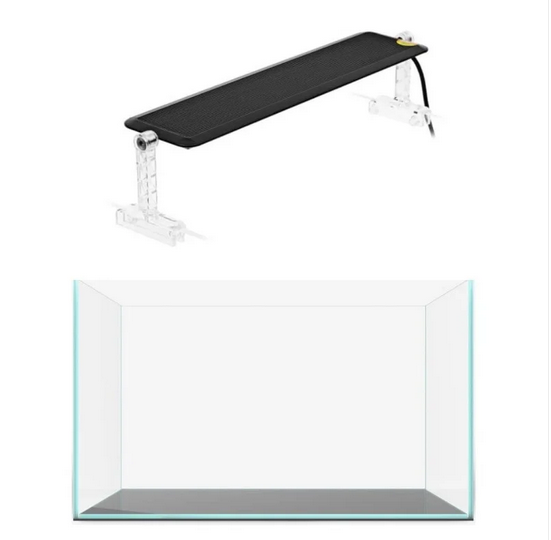 Kit aquarium éclairage - combinaison cuve ultra-clear rampe LED WRGB Chihiros Blau aquascaping
