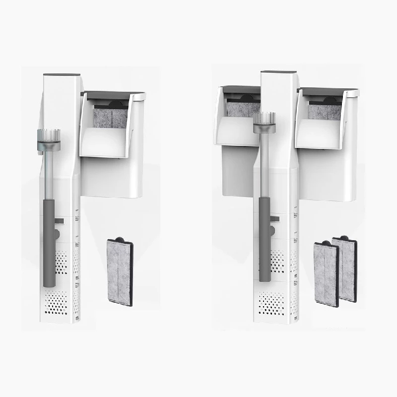 Filtre cascade suspendu pour aquarium — bon volume de filtration sans occuper le bac Filtre cascade suspendu aquarium - HOB filtration rejet cascade bord bac économique oxygénation