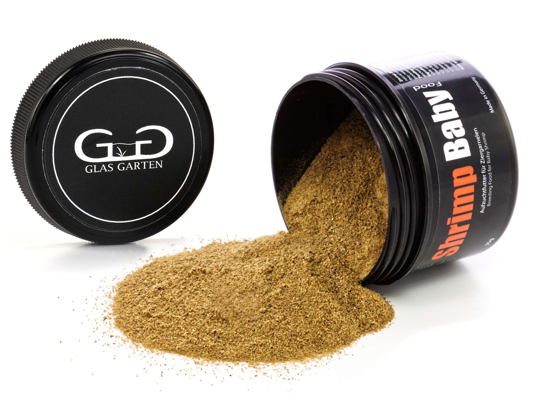 Nourriture bébé crevettes - poudre fine juvéniles croissance biofilm survie aliment baby booster jeunes crevettes élevage