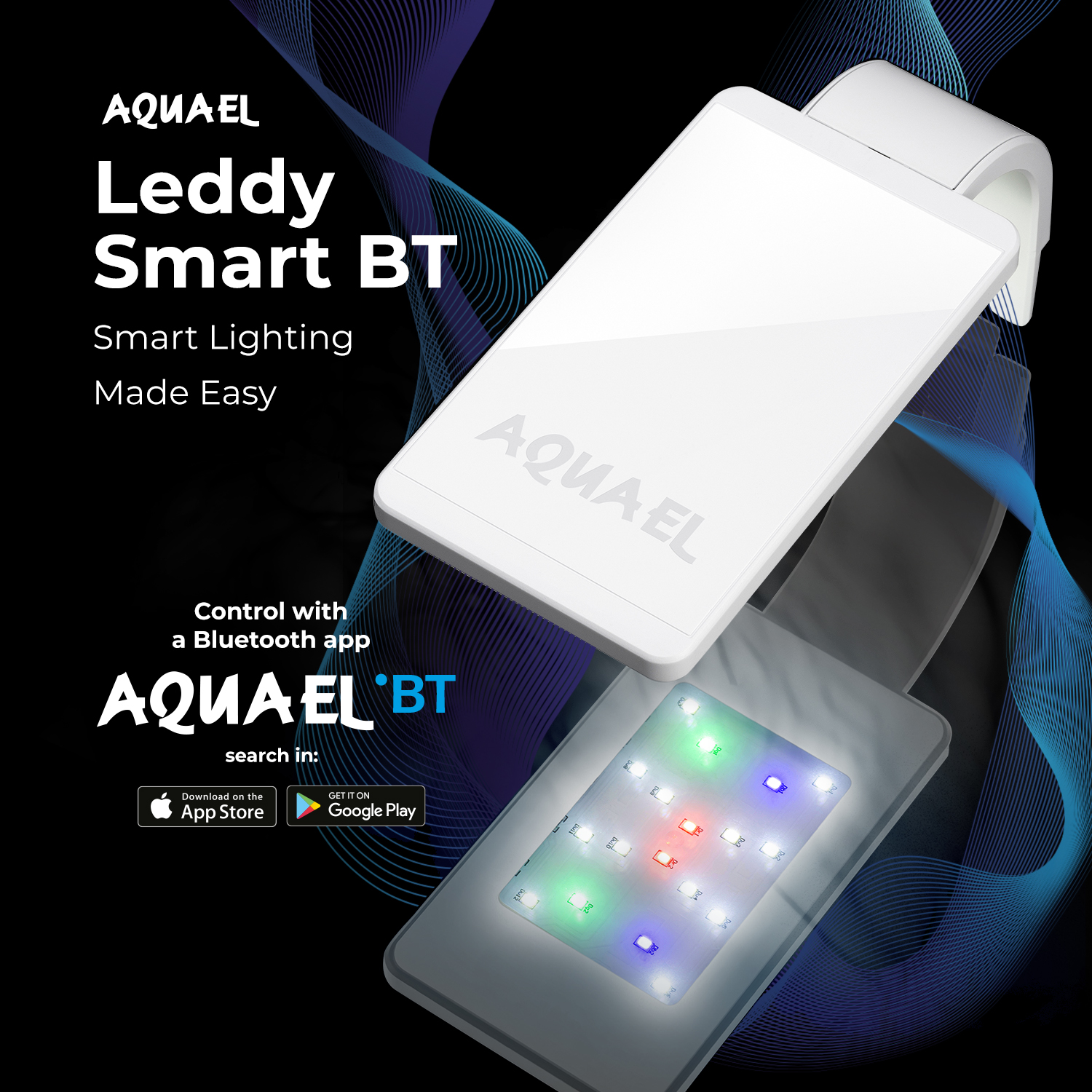 Aquael Leddy Smart BT Bluetooth WRGB - lampe LED connectée nano aquarium planté crevettes